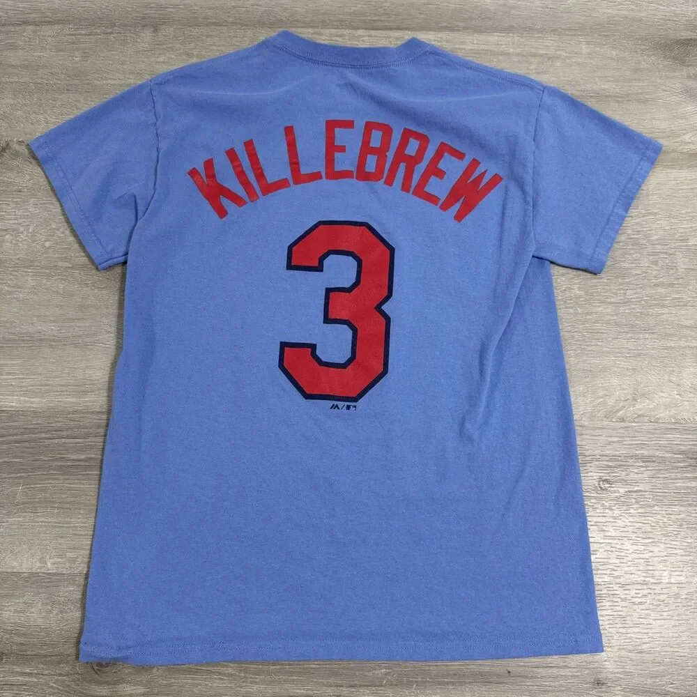 Harmon Killebrew Shirt Minnesota Twins Majestic Men's Blue Small MLB Tee